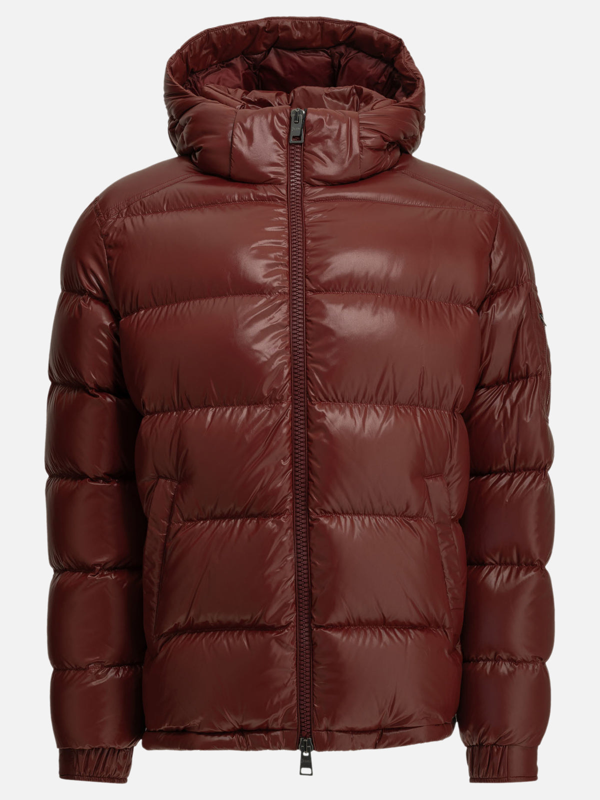 Herno Short down jacket with logo Red

