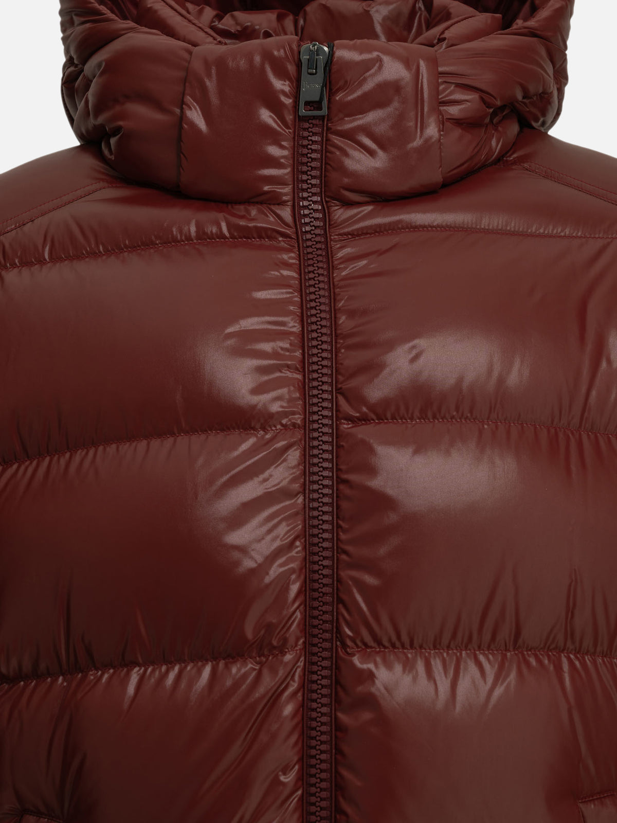 Herno Short down jacket with logo Red