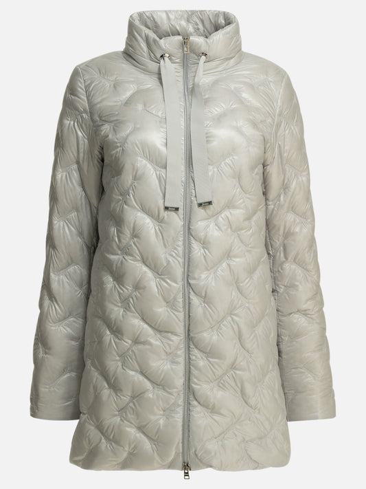 Down coats Solid colour  Grey - Herno Women | PDP | VIETTI Online Store 
