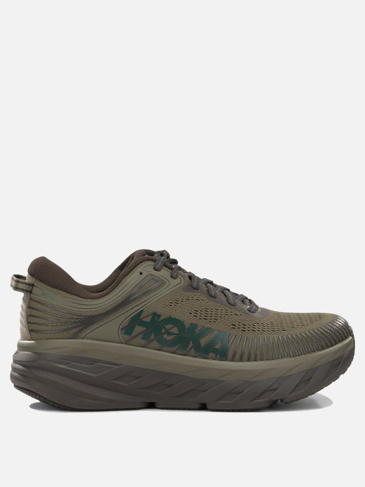 Hoka "Bondi 7" Low-Top Sneakers Brown

