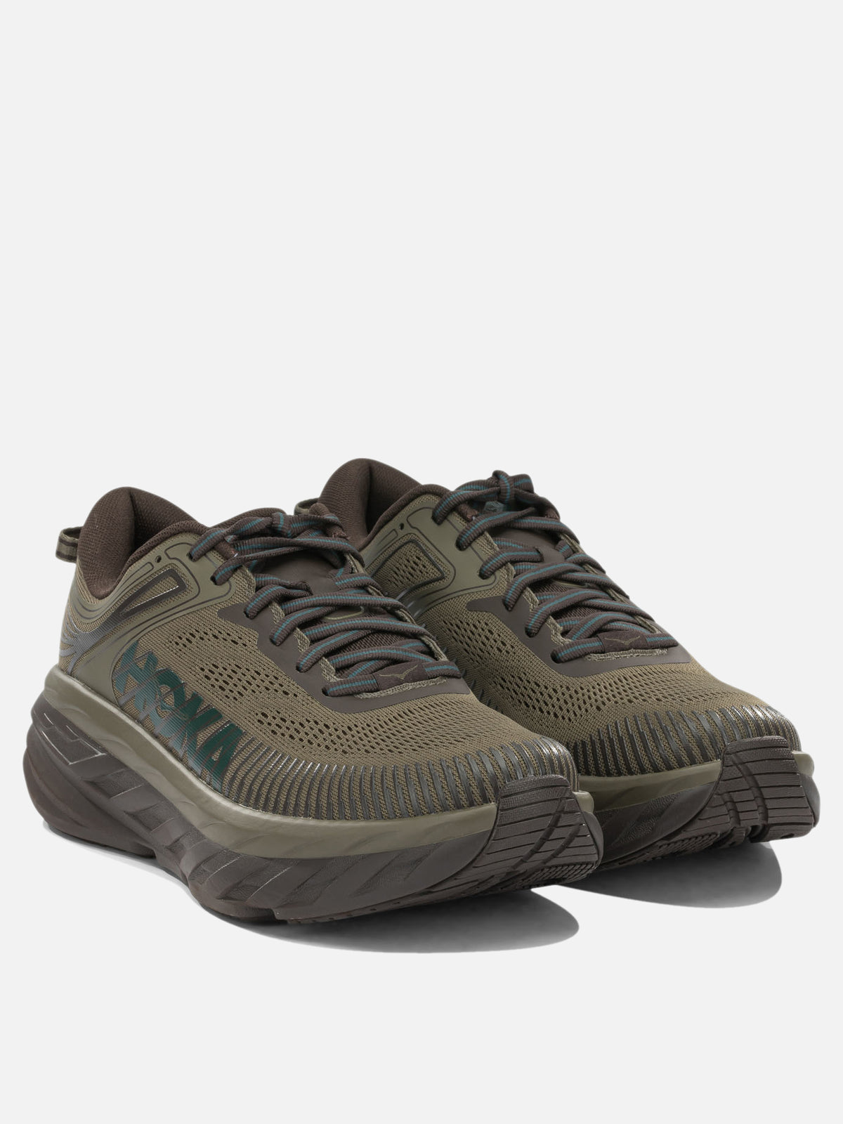 Hoka "Bondi 7" Low-Top Sneakers Brown


