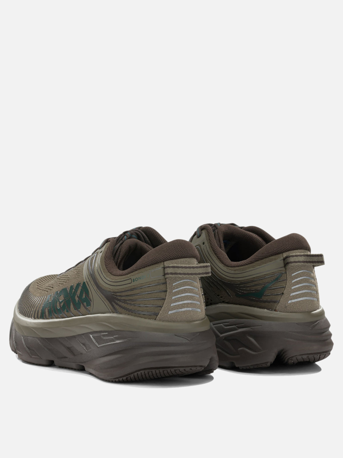 Hoka "Bondi 7" Low-Top Sneakers Brown - VIETTI