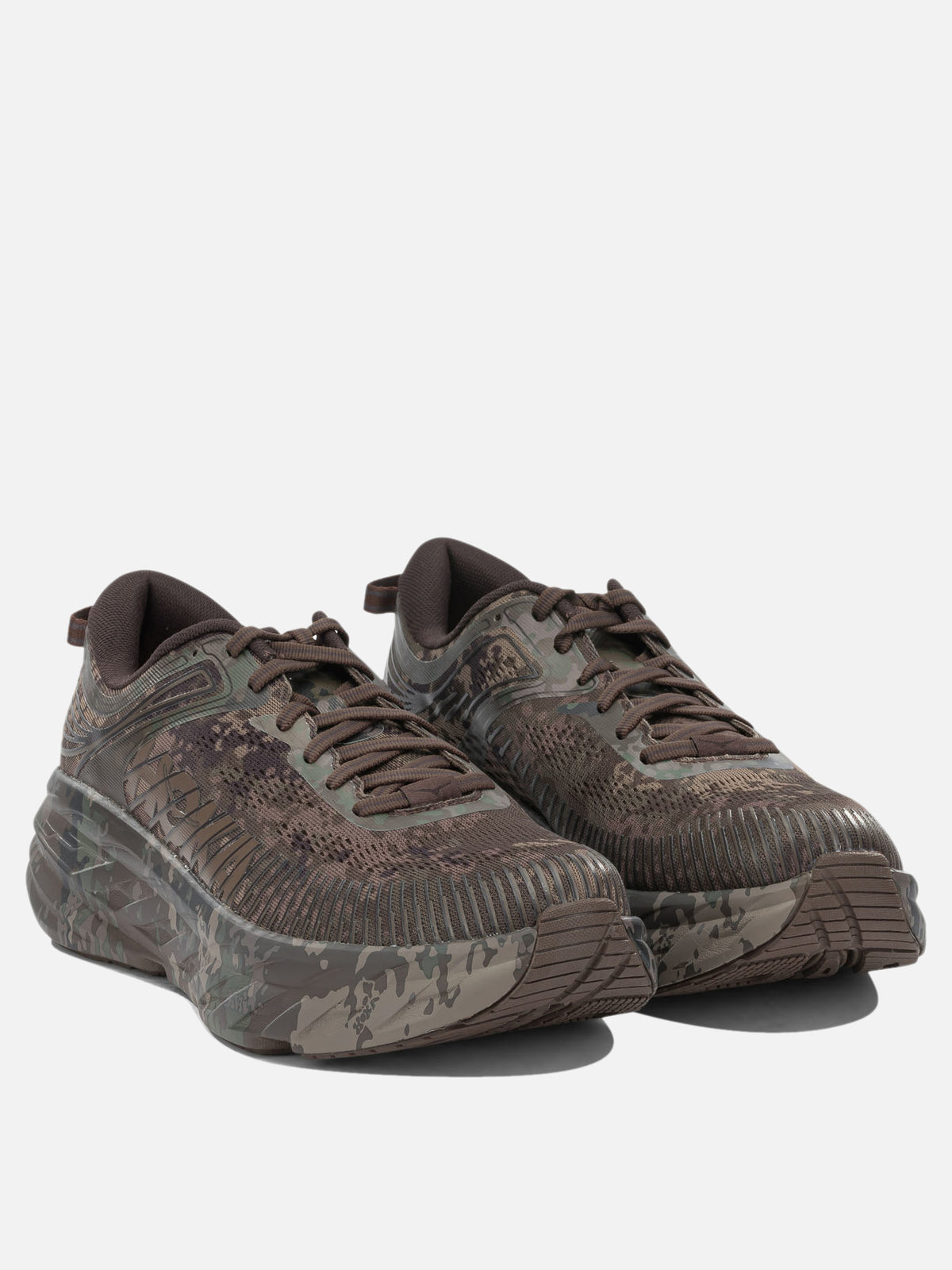 Hoka "Bondi 7 Beams" Low-Top Sneakers Brown - VIETTI