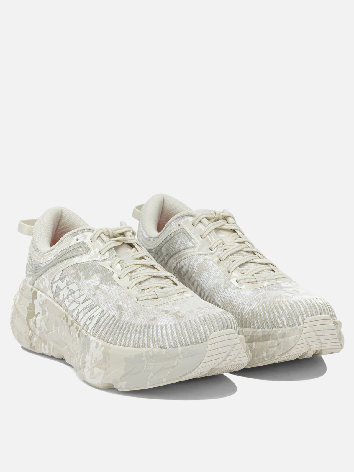 Hoka "Bondi 7 Beams" Low-Top Sneakers Beige - VIETTI