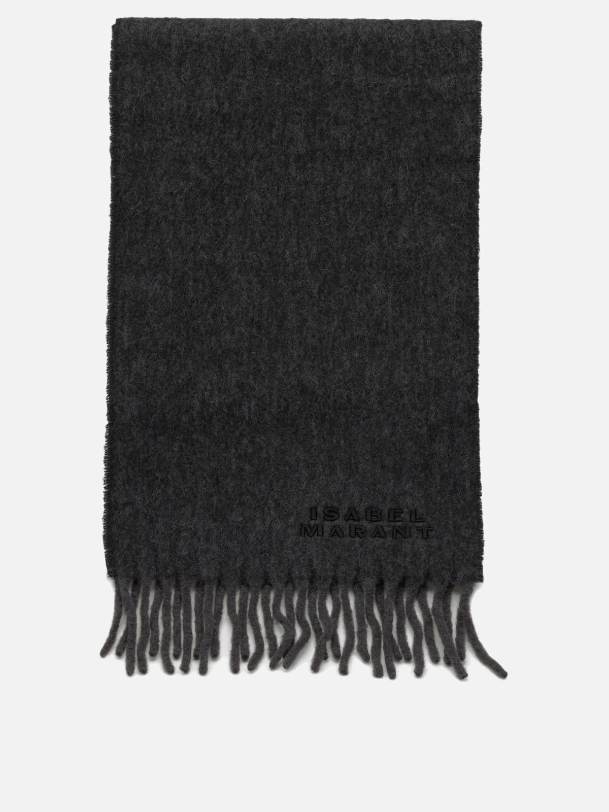 Isabel Marant "Firny" Fringed Scarf Grey

