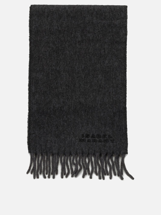 Isabel Marant "Firny" Fringed Scarf Grey

