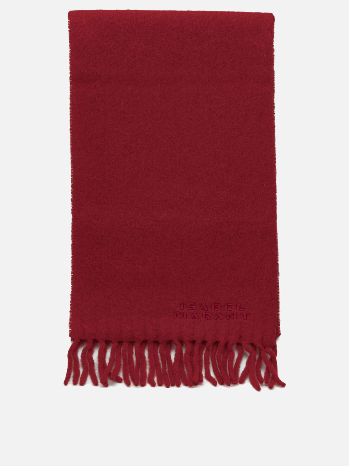 Isabel Marant "Firny" Fringed Scarf Red

