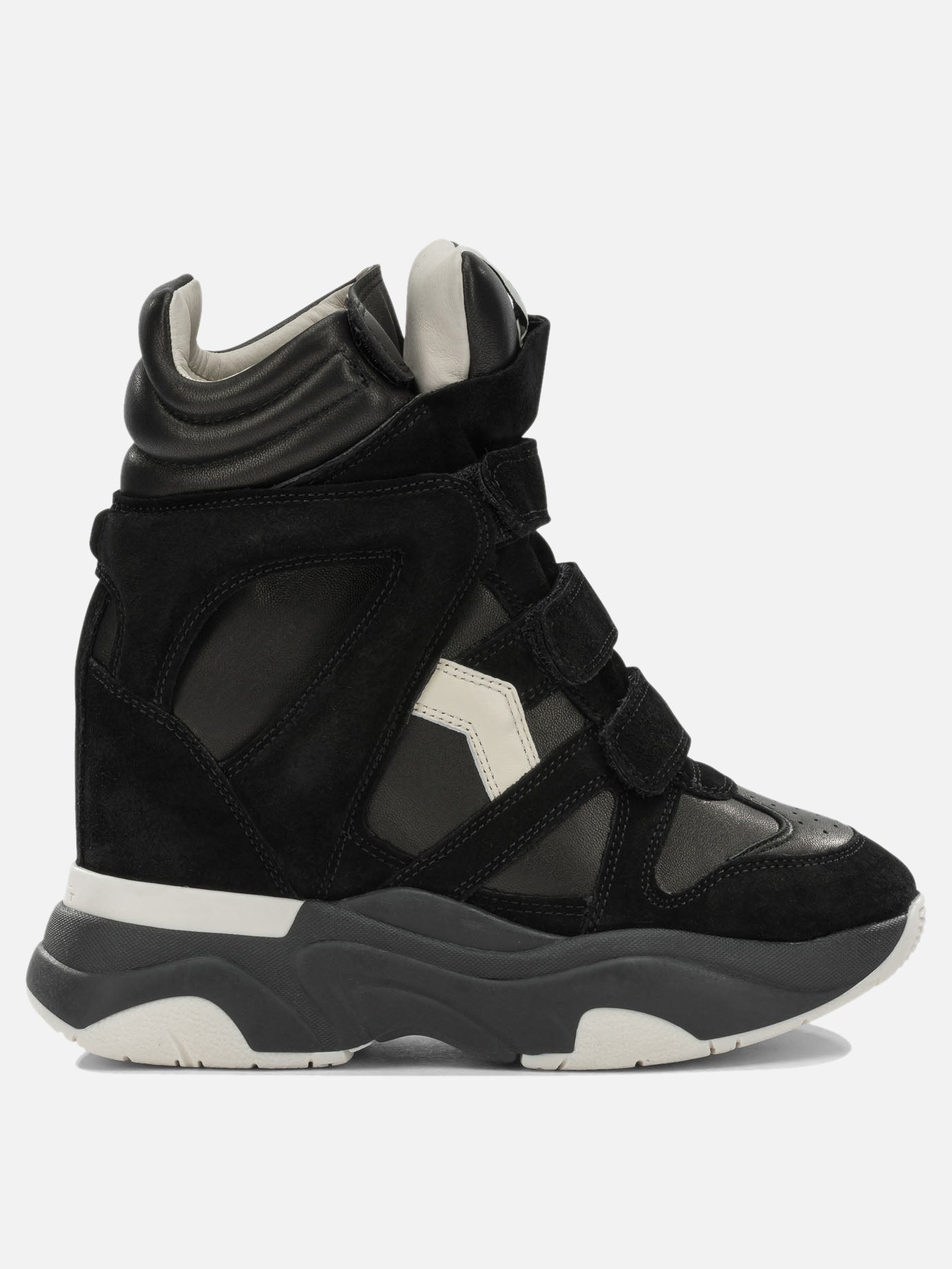 High top sneakers 100% calf leather - 100% rubber  Black - Isabel Marant Women | PDP | VIETTI Online Store | thumbnail