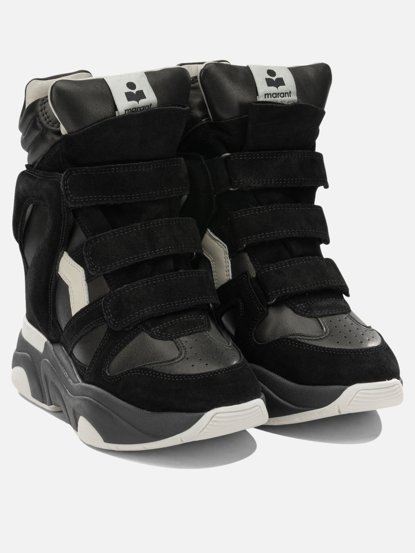 High top sneakers 100% calf leather - 100% rubber  Black - Isabel Marant Women | PDP | VIETTI Online Store | Zoom-Modal_2
