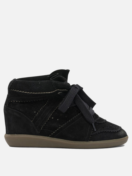 High top sneakers 100% calf leather  Black - Isabel Marant Women | PDP | VIETTI Online Store 
