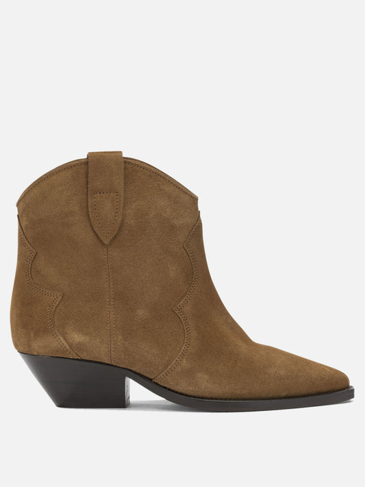 Cowboy 100% calf velvet leather - 100% cow leather  Brown - Isabel Marant Women | VIETTI Online Store 
