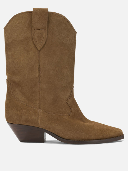 Cowboy 100% calf velvet leather - 100% cow leather  Brown - Isabel Marant Women | VIETTI Online Store 

