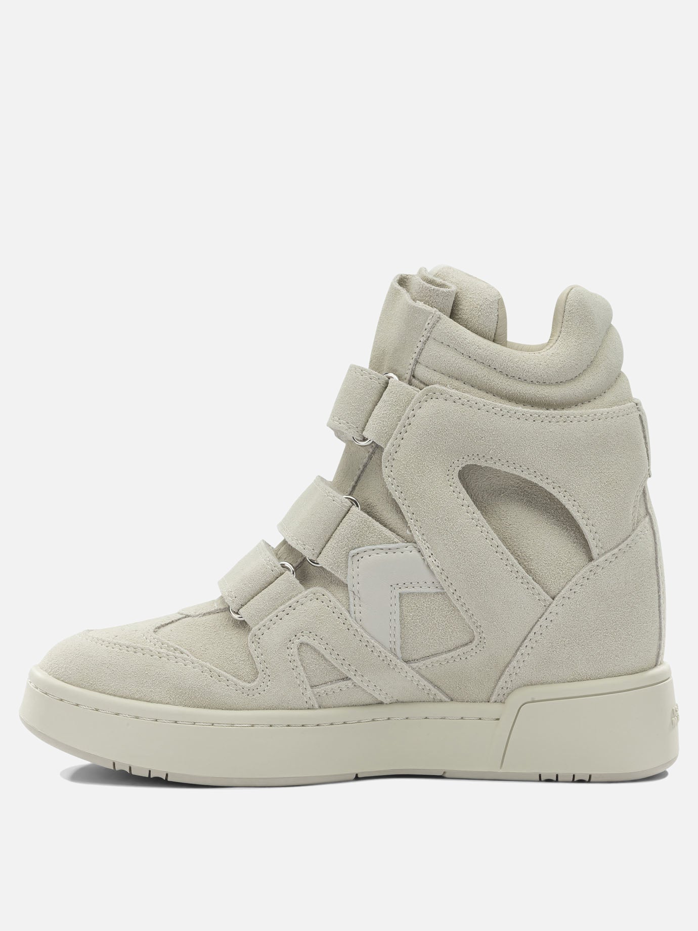 High top sneakers 100% suede leather - 100% rubber  Beige - Isabel Marant Women | PDP | VIETTI Online Store | thumbnail_3