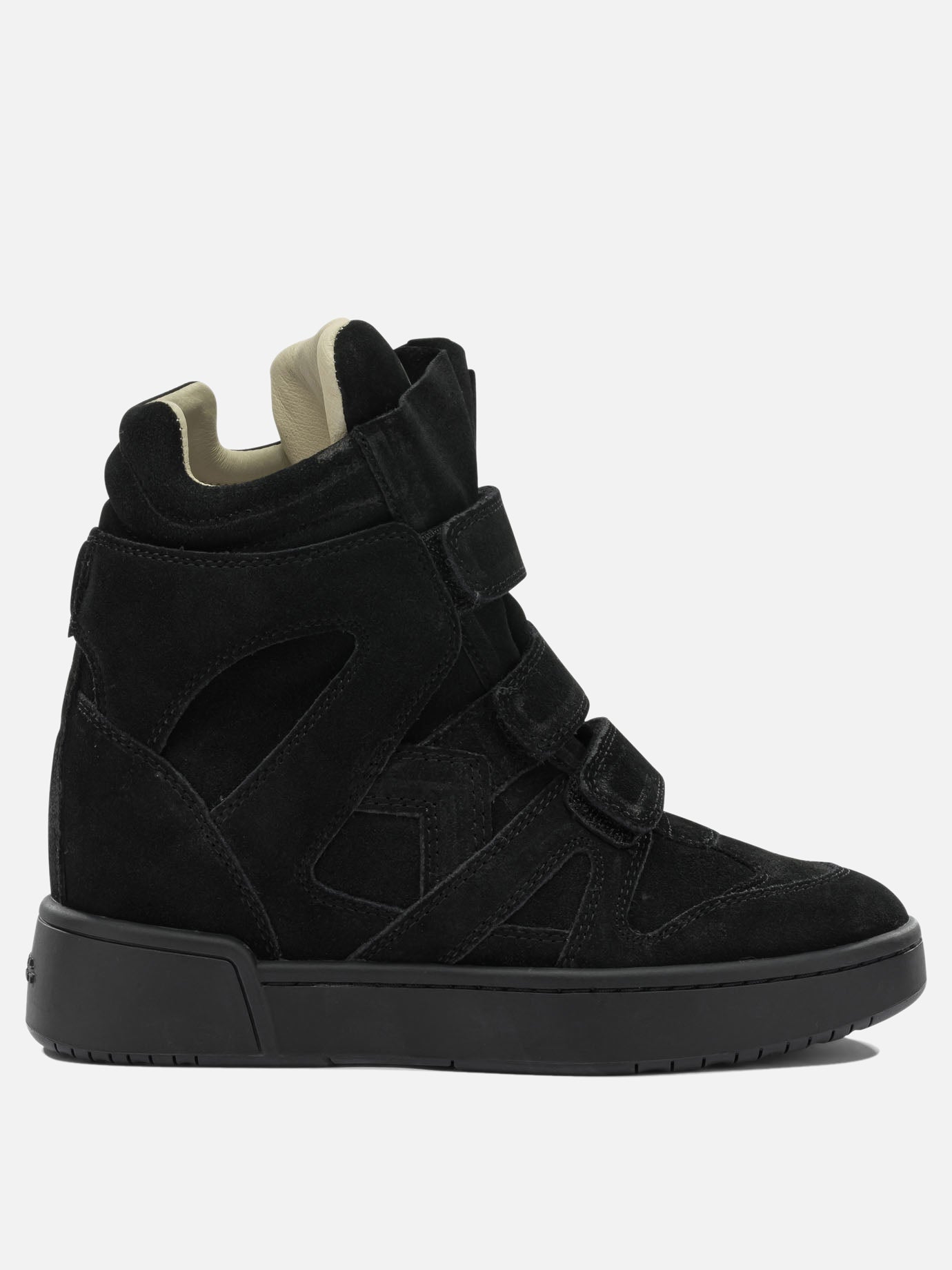 High top sneakers 100% suede leather - 100% rubber  Black - Isabel Marant Women | PDP | VIETTI Online Store | thumbnail