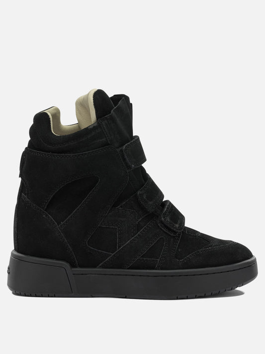 High top sneakers 100% suede leather - 100% rubber  Black - Isabel Marant Women | PLP | VIETTI Online Store 
