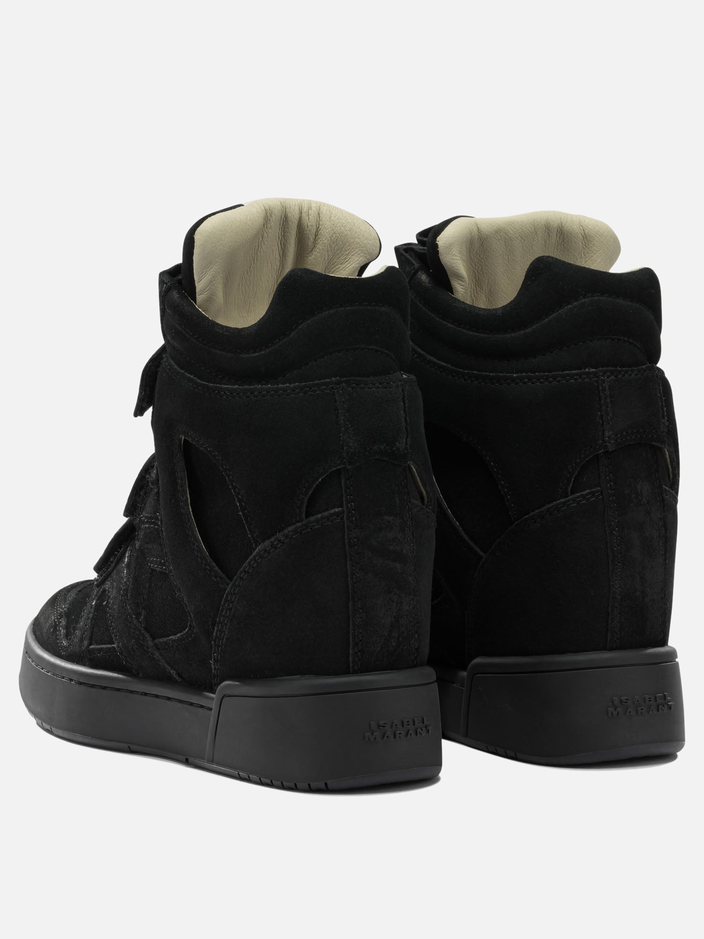 High top sneakers 100% suede leather - 100% rubber  Black - Isabel Marant Women | PDP | VIETTI Online Store | thumbnail_4