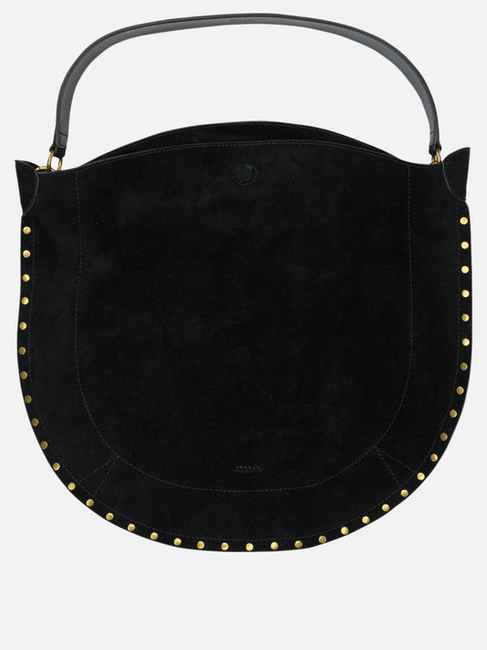 Medium bags 100% calf suede - Lining: 100% cotton - Other fabric: 100% cow leather  Black - Isabel Marant Women | PDP | VIETTI Online Store 
