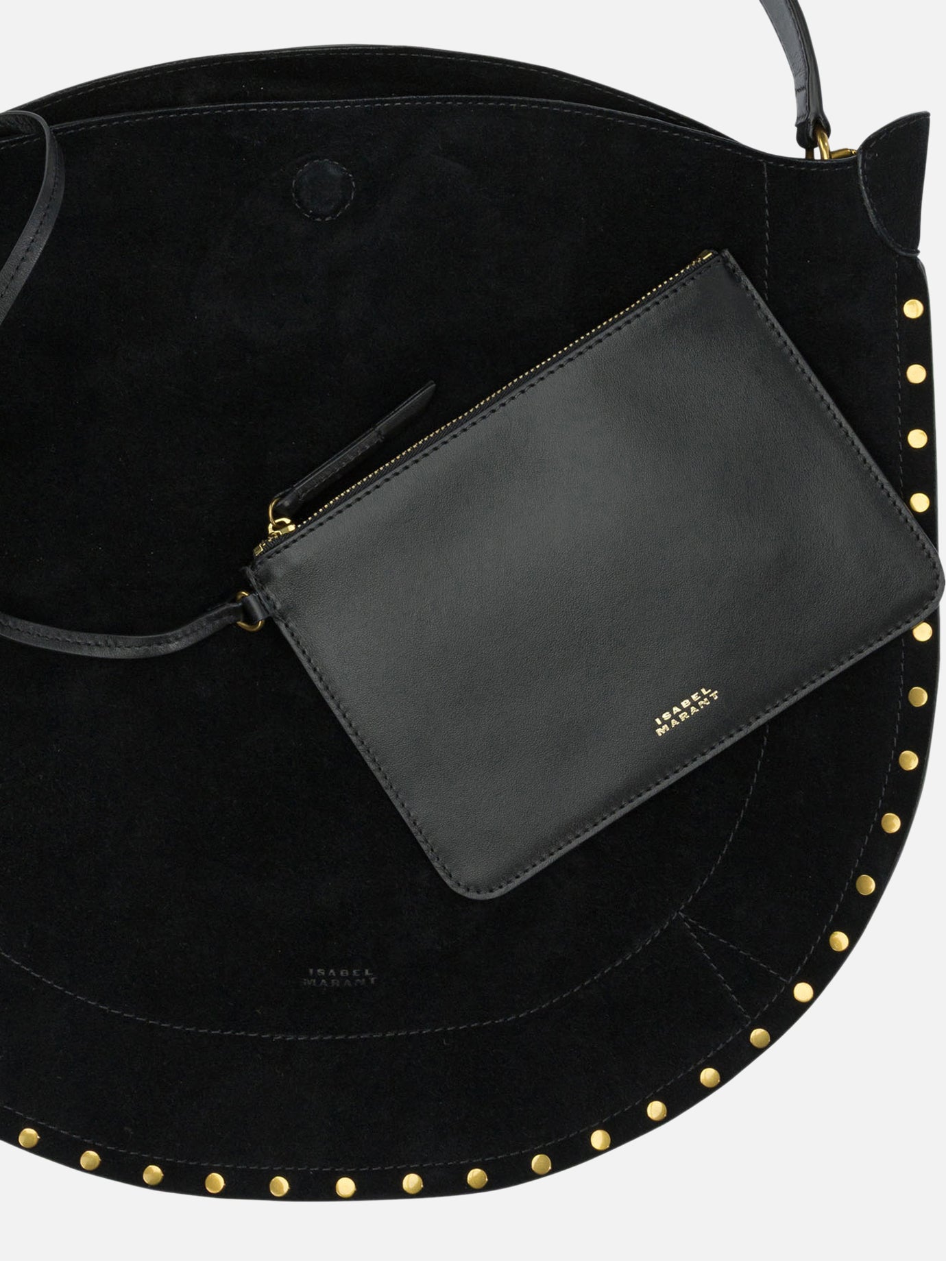 Medium bags 100% calf suede - Lining: 100% cotton - Other fabric: 100% cow leather  Black - Isabel Marant Women | PDP | VIETTI Online Store | thumbnail_3