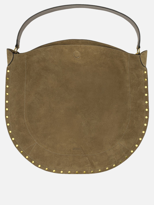 Large bags 100% calf suede - Lining: 100% cotton - Other fabric: 100% cow leather  Brown - Isabel Marant Women | PDP | VIETTI Online Store 
