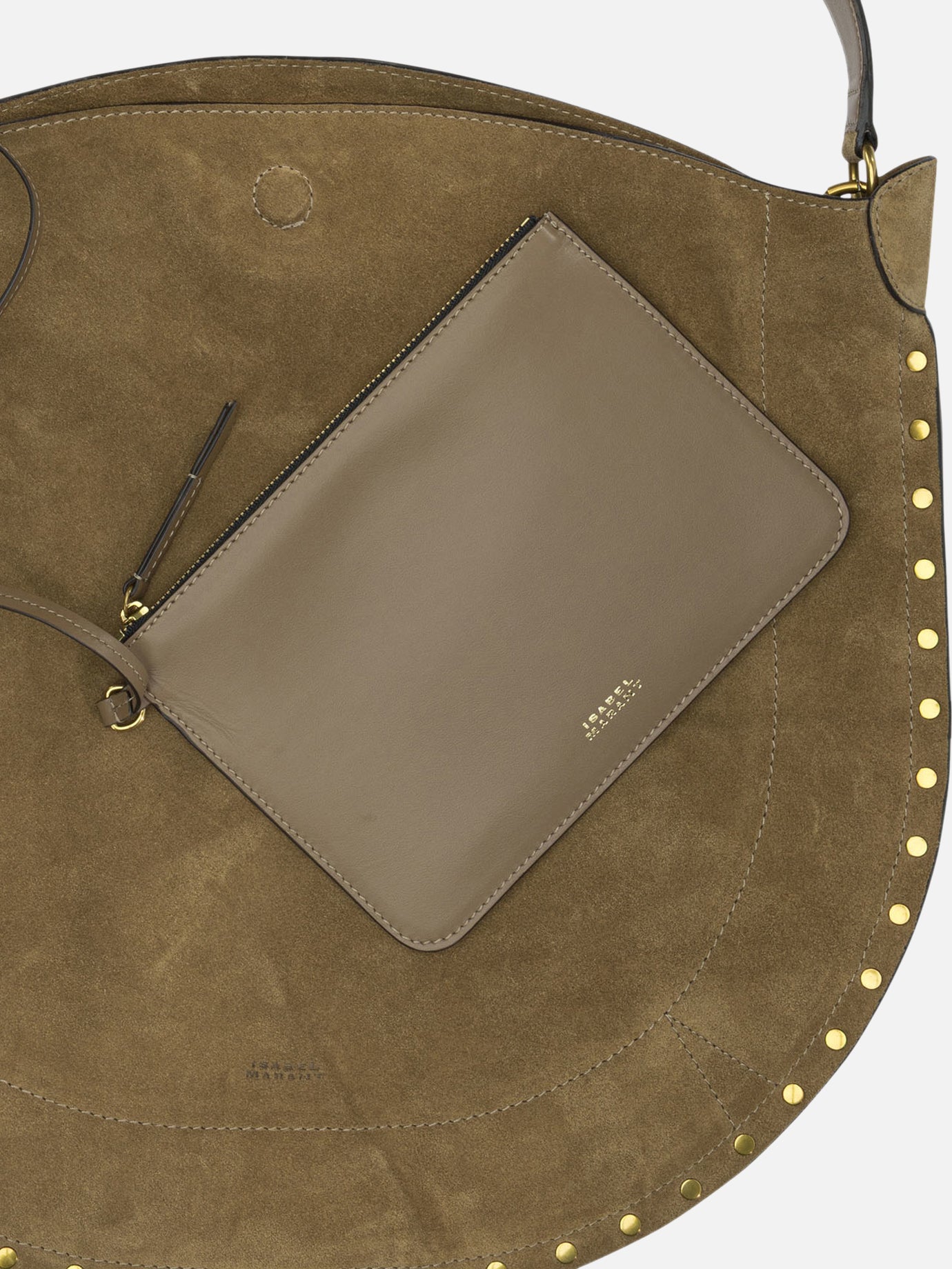 Large bags 100% calf suede - Lining: 100% cotton - Other fabric: 100% cow leather  Brown - Isabel Marant Women | PDP | VIETTI Online Store | thumbnail_3