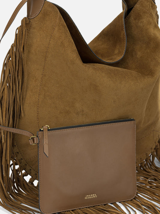 Isabel Marant "Oskan Hobo Soft" Medium Shoulder Bag Brown

