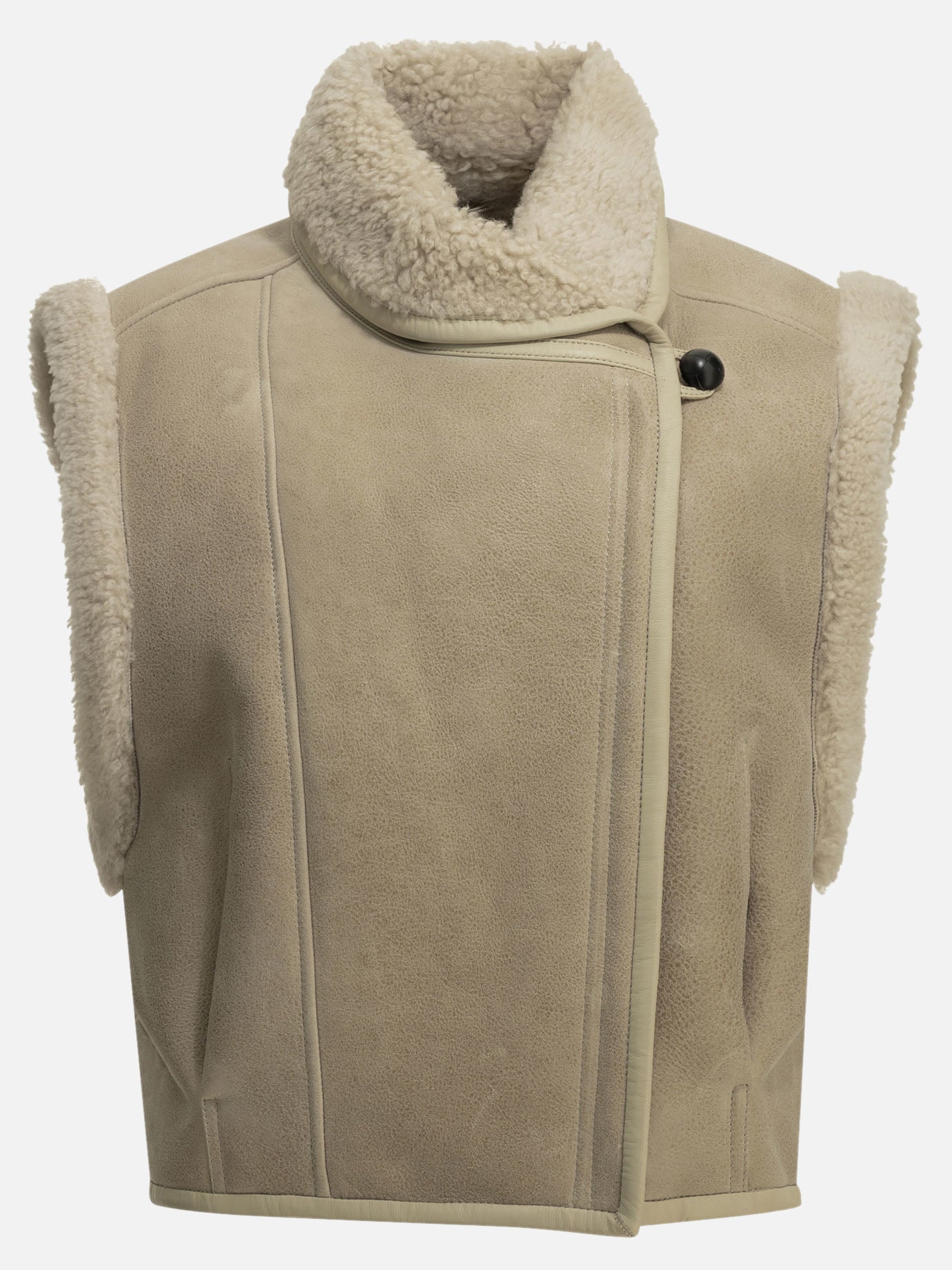 Vest jackets Solid colour  Beige - Isabel Marant Women | PDP | VIETTI Online Store | thumbnail