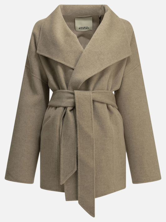 Short coats Solid colour  Beige - Isabel Marant Women | PLP | VIETTI Online Store 
