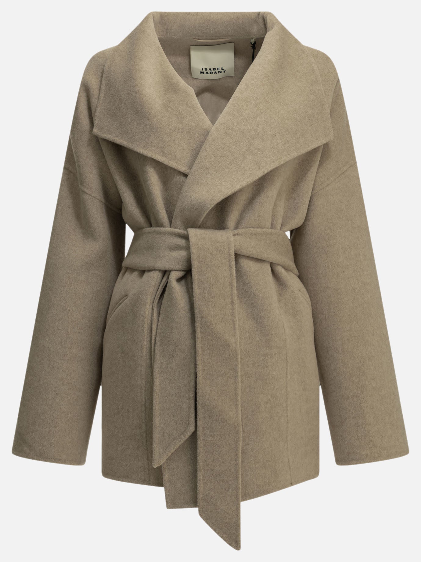 Short coats Solid colour  Beige - Isabel Marant Women | PDP | VIETTI Online Store | Zoom-Modal
