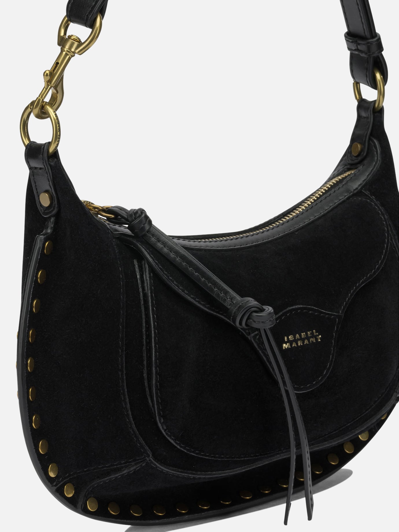 Small bags 100% calf suede - Lining: 60% polyamide 40% polyurethane - Other fabric: 100% cow leather  Black - Isabel Marant Women | PDP | VIETTI Online Store | thumbnail_4