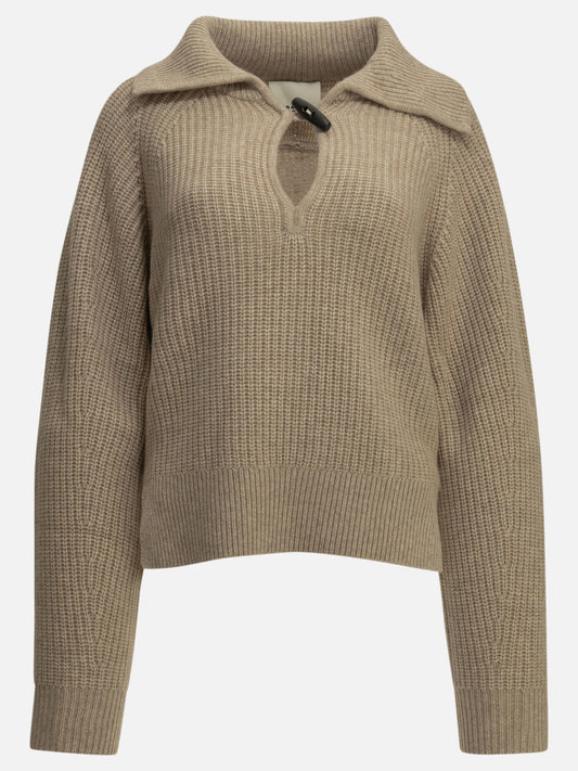 Polo sweater Solid colour  Beige - Isabel Marant Women | PDP | VIETTI Online Store 
