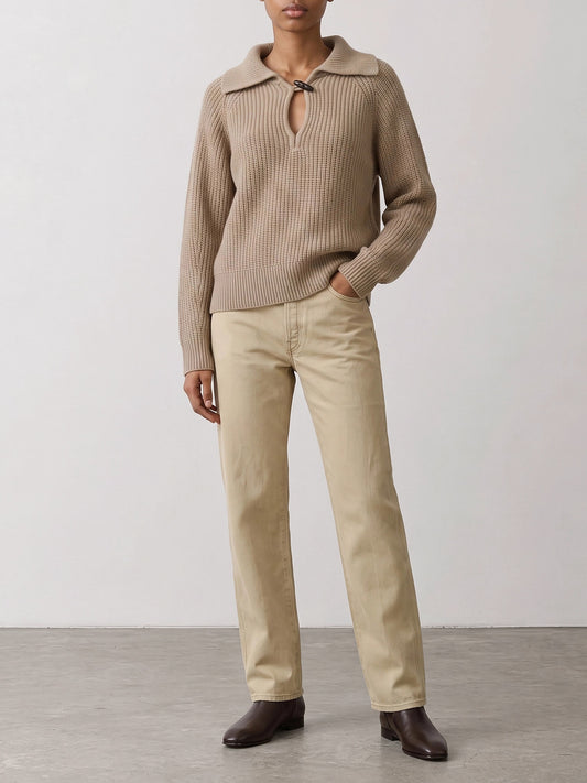 Polo sweater Solid colour  Beige - Isabel Marant Women | PLP | VIETTI Online Store | 2
