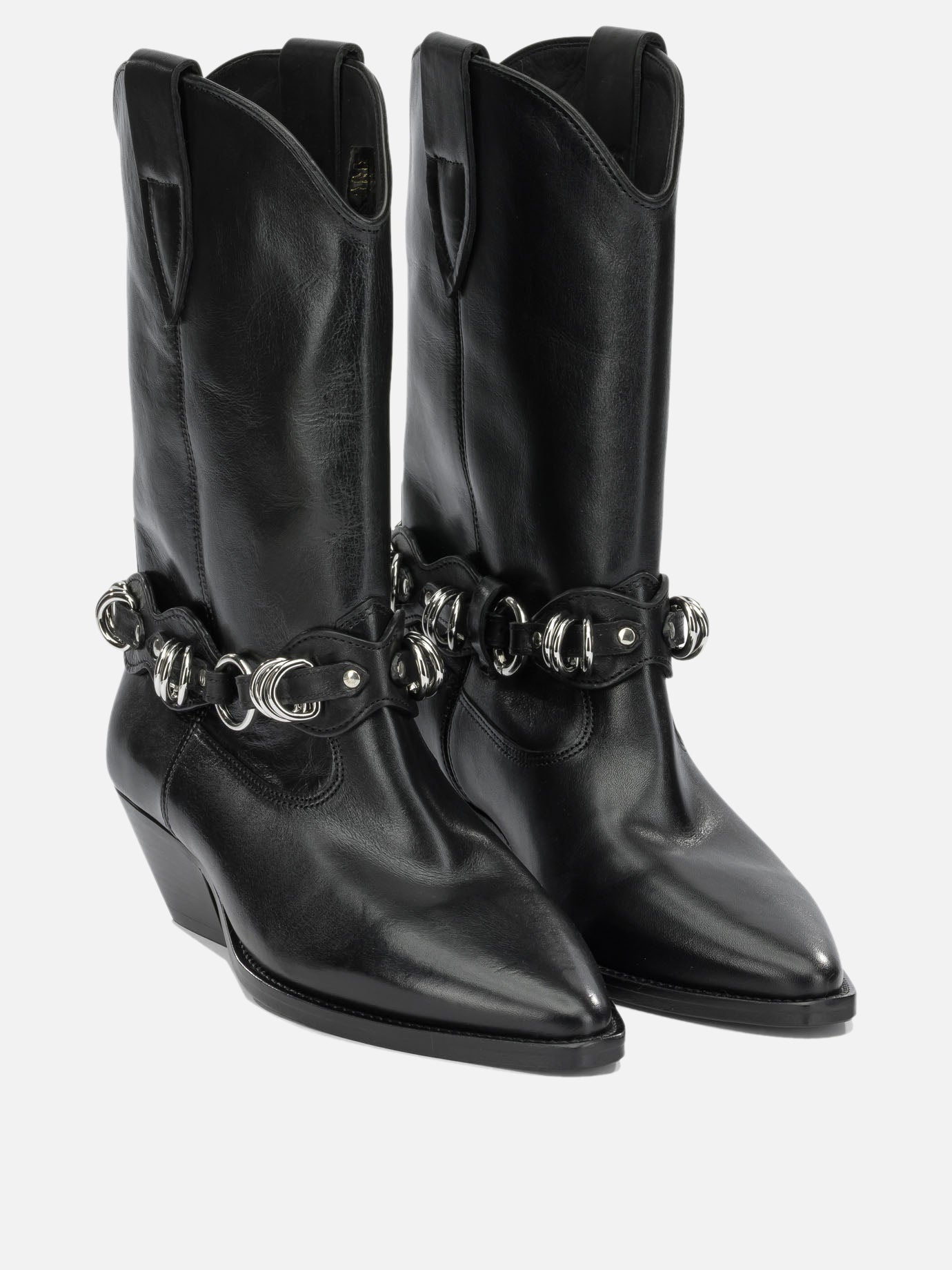 Isabel Marant "Duerto" Cowboy Ankle Boots Black - VIETTI