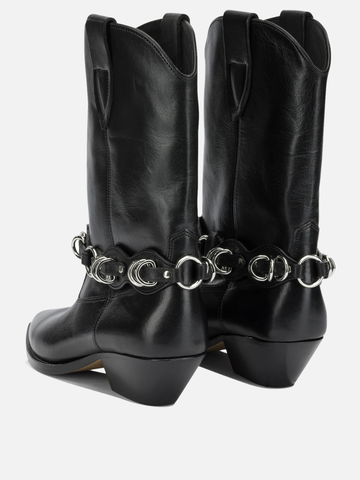 Isabel Marant "Duerto" Cowboy Ankle Boots Black

