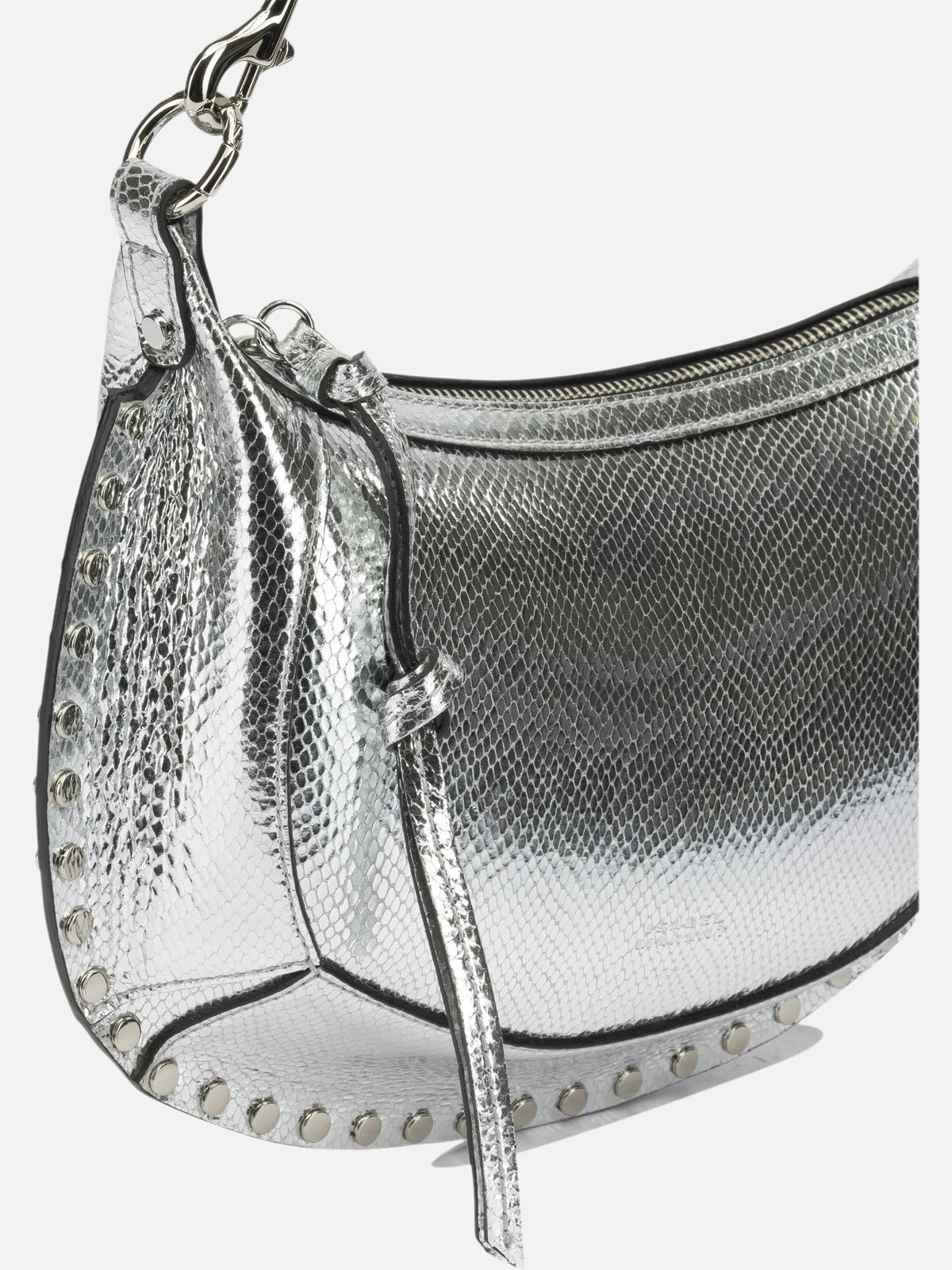 Isabel Marant "Oskan Moon" Small Shoulder Bag Silver

