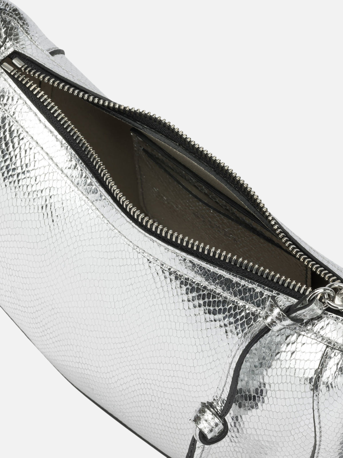 Isabel Marant "Oskan Moon" Small Shoulder Bag Silver

