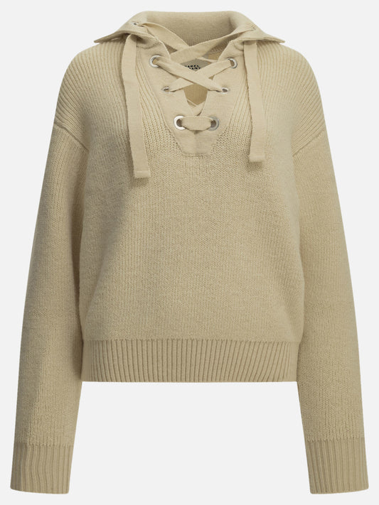 Isabel Marant "Ydalia" Polo Sweater White

