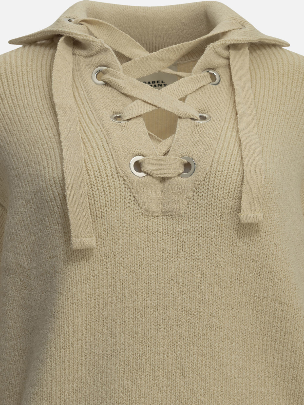 Isabel Marant "Ydalia" Polo Sweater White

