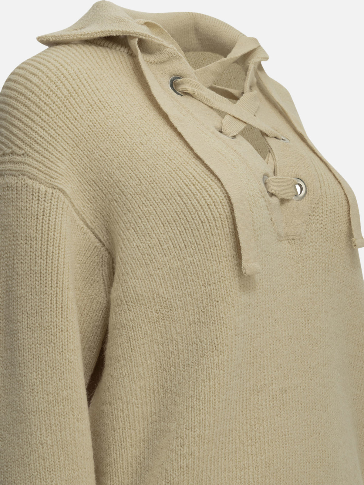 Isabel Marant "Ydalia" Polo Sweater White - VIETTI