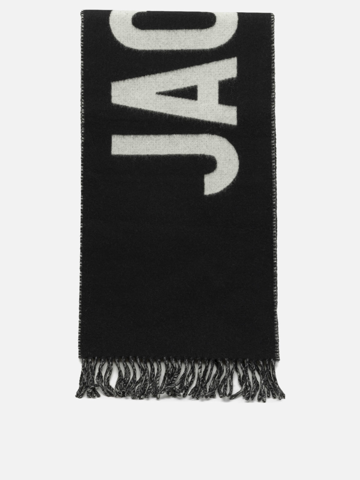 Jacquemus "Jacquemus" Fringed Scarf Black

