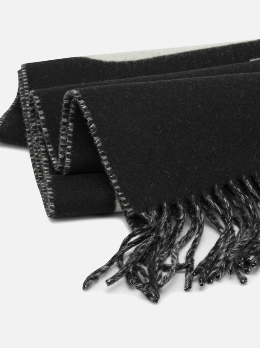Jacquemus "Jacquemus" Fringed Scarf Black

