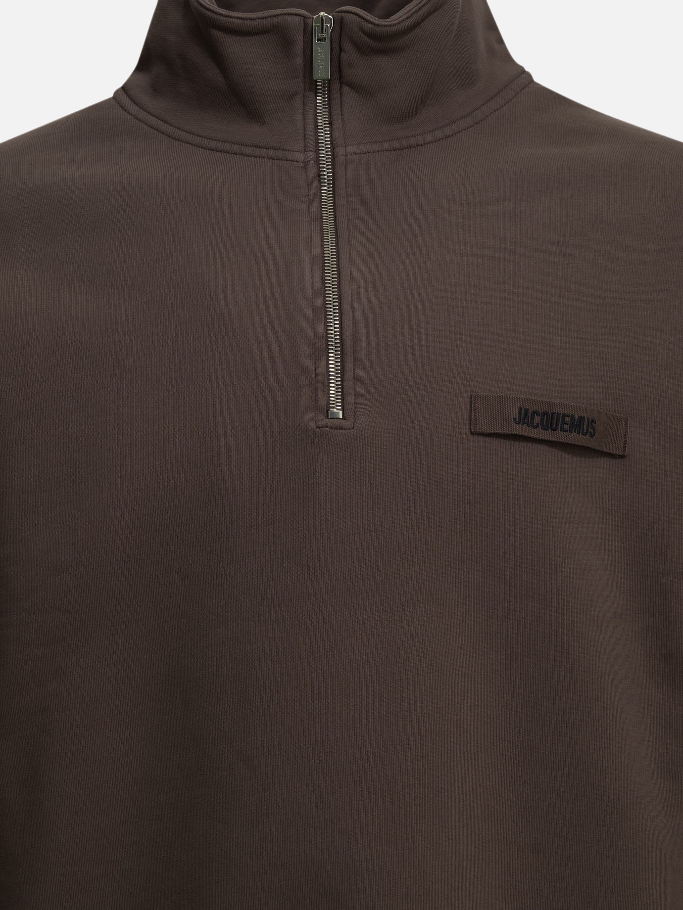 Half zip sweatshirts Logo  Brown - Jacquemus Men | PDP | VIETTI Online Store | thumbnail_3