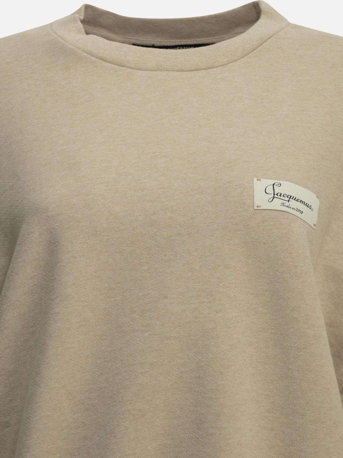 Jacquemus "Le Sweatshirt Montaigne" Crew-Neck Sweatshirt Beige

