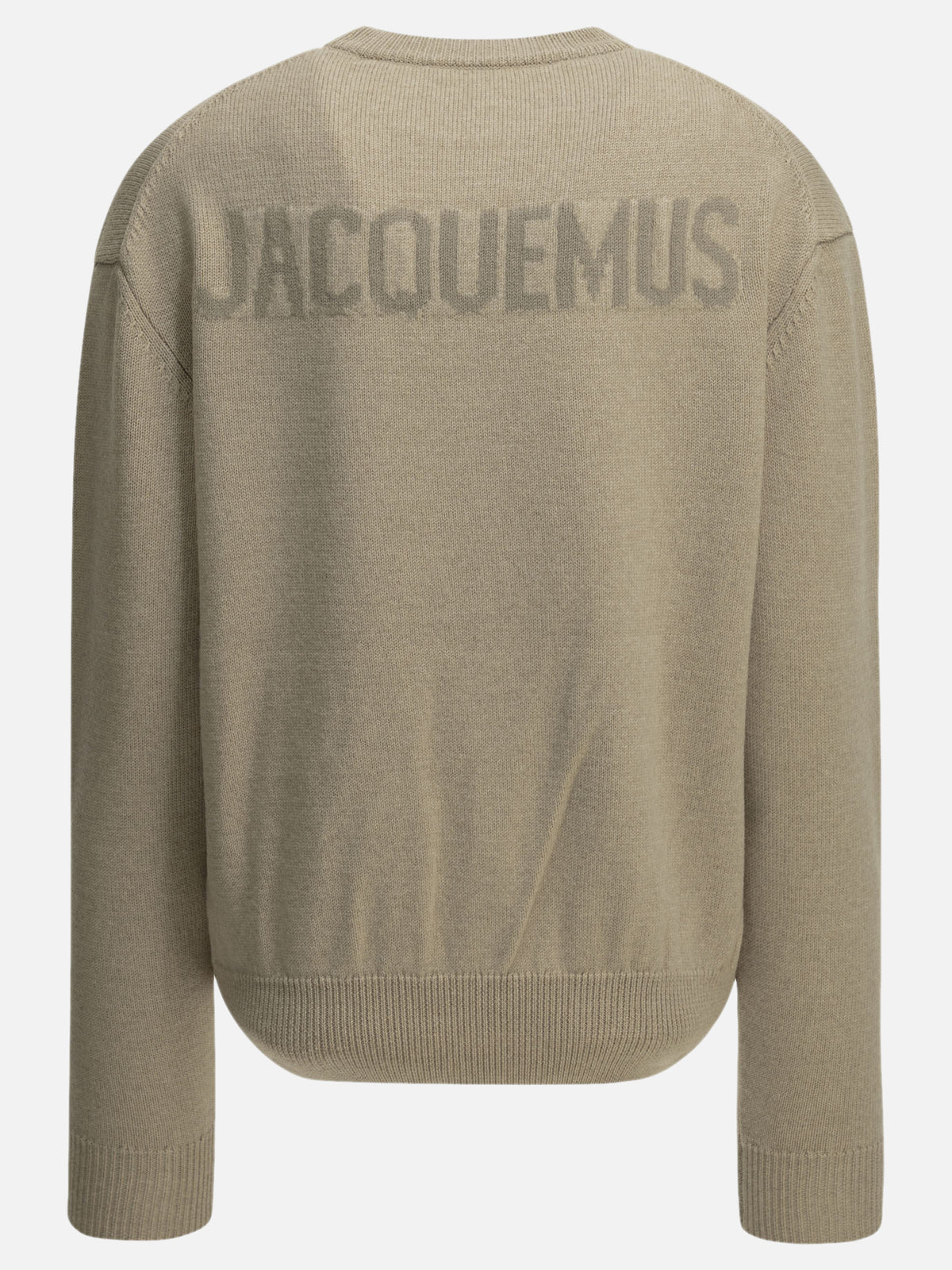 Jacquemus "La Maille Moulin" Crew-Neck Sweater Beige

