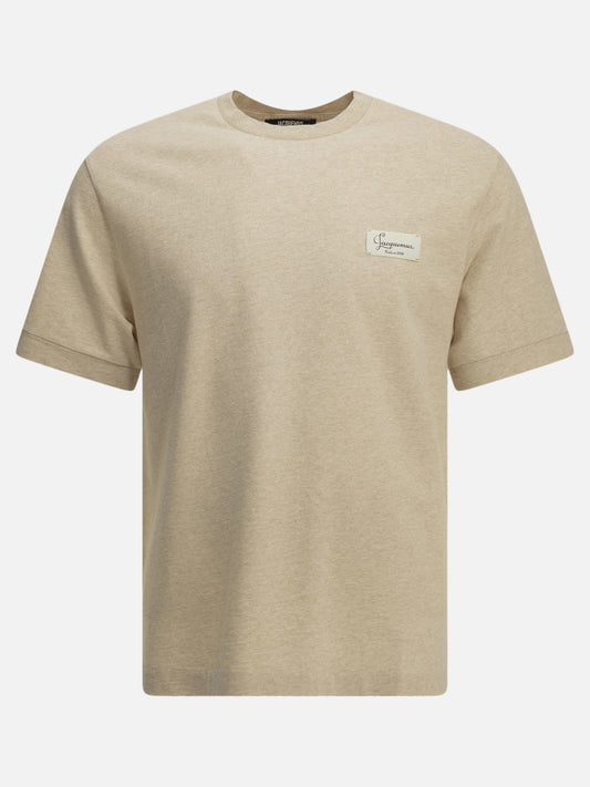 Jacquemus "Le Montaigne MC" Crew-Neck T-Shirt Beige

