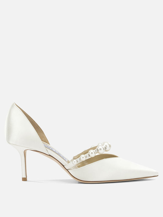 Pumps 90% textile 10% lamb leather - 100% calf leather  White - Jimmy Choo Women | PDP | VIETTI Online Store 
