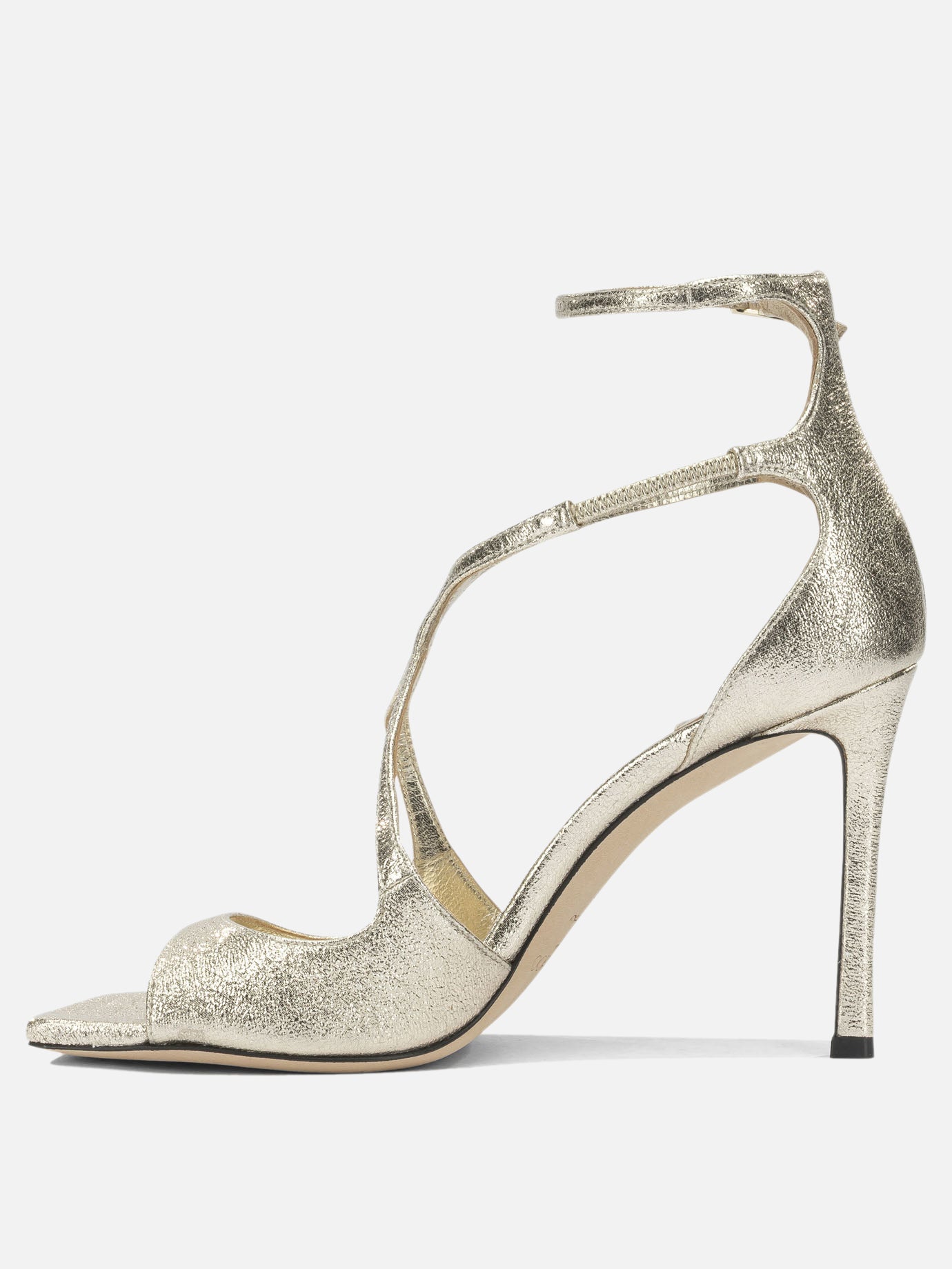 Heeled sandals 95% calf leather 5% lamb leather - 100% calf leather  Gold - Jimmy Choo Women | PDP | VIETTI Online Store | Zoom-Modal_3
