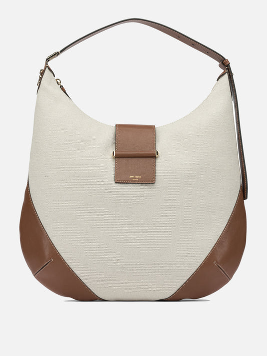 Large bags 70% fabric 20% sheep 10% brass  Beige - Jimmy Choo Women | PLP | VIETTI Online Store 

