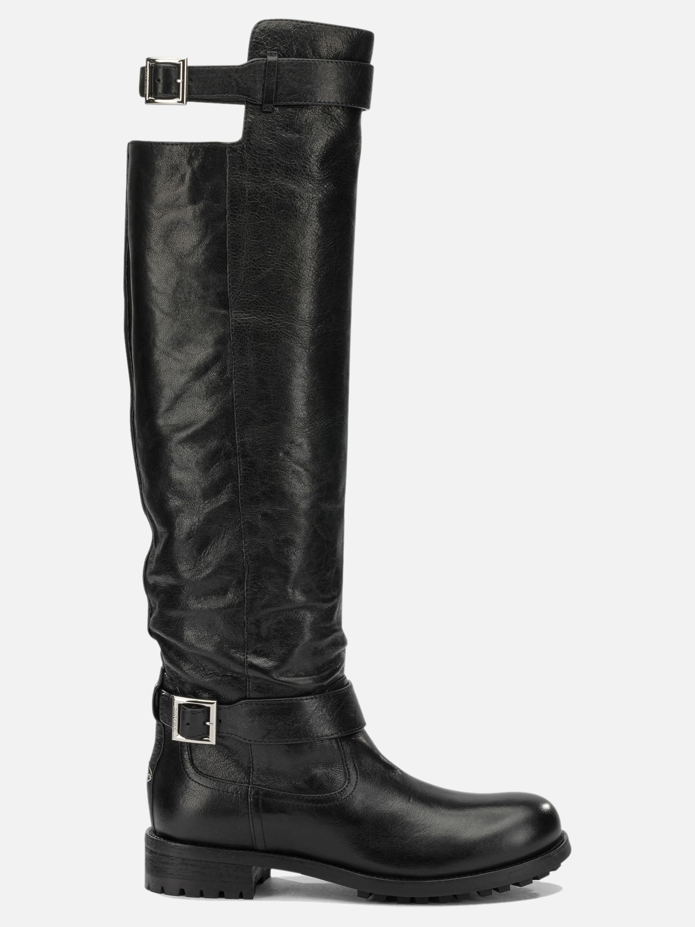 Knee-high 100% lamb leather - 100% rubber  Black - Jimmy Choo Women | PDP | VIETTI Online Store | Zoom-Modal
