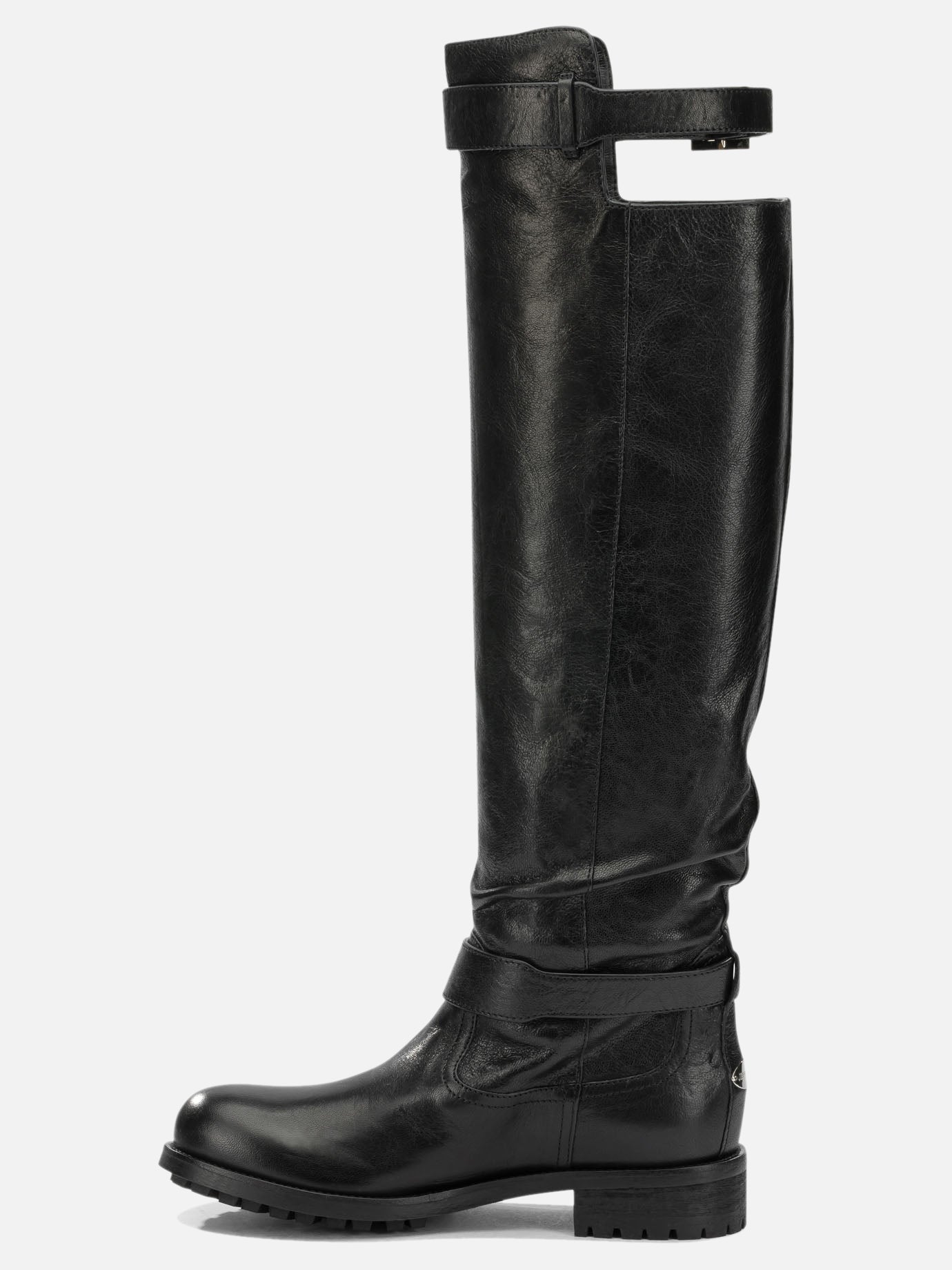 Knee-high 100% lamb leather - 100% rubber  Black - Jimmy Choo Women | PDP | VIETTI Online Store | thumbnail_3