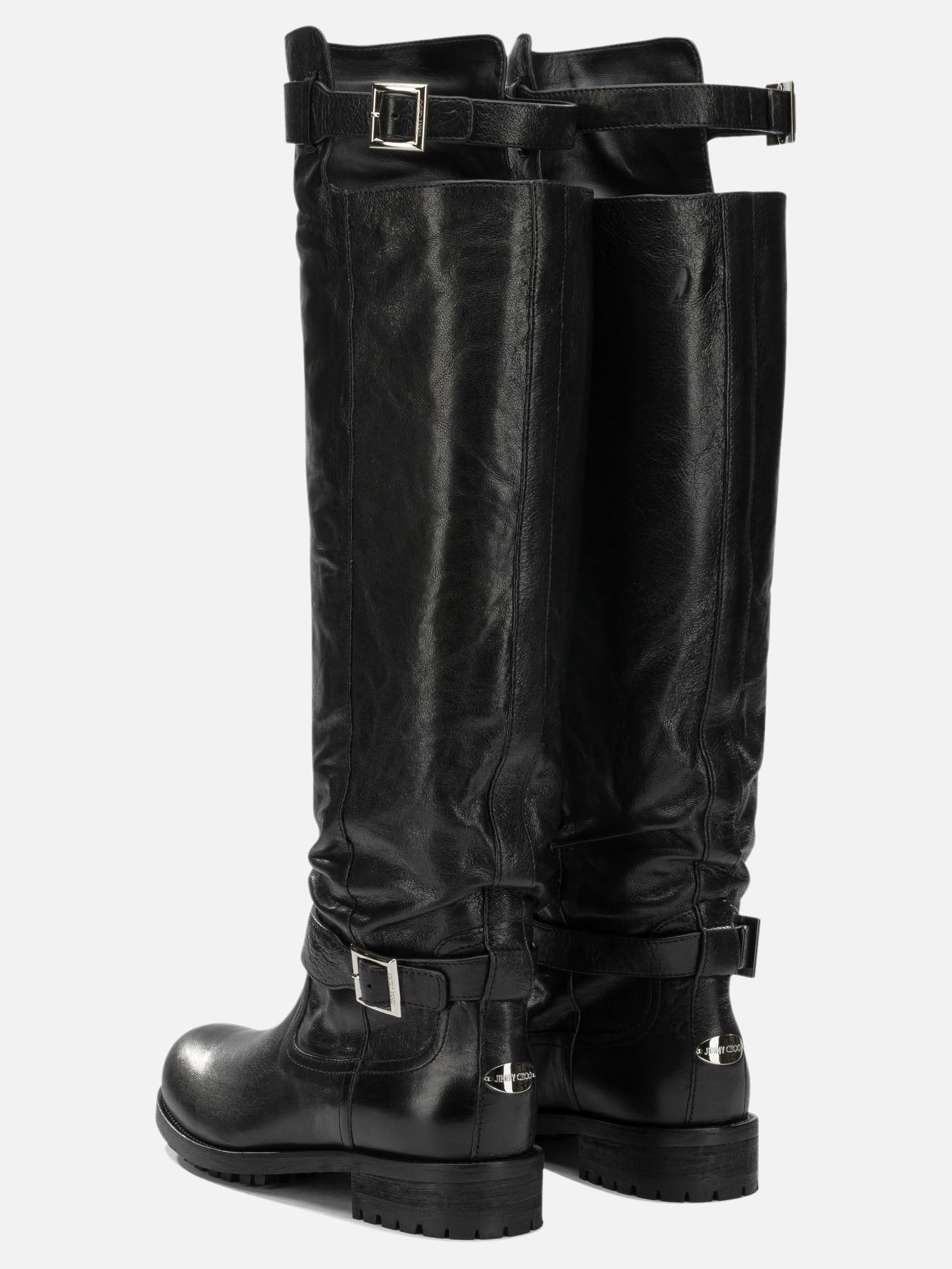 Knee-high 100% lamb leather - 100% rubber  Black - Jimmy Choo Women | PDP | VIETTI Online Store | Zoom-Modal_4
